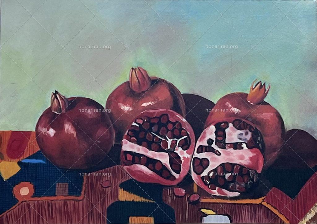 تابلو رنگ و روغن انار