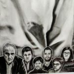 تابلو نقاشی زغال قهرمان شطرنج