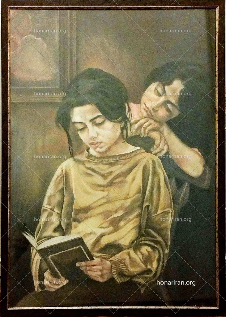 تابلوی نقاشی تکنیک مداد رنگی