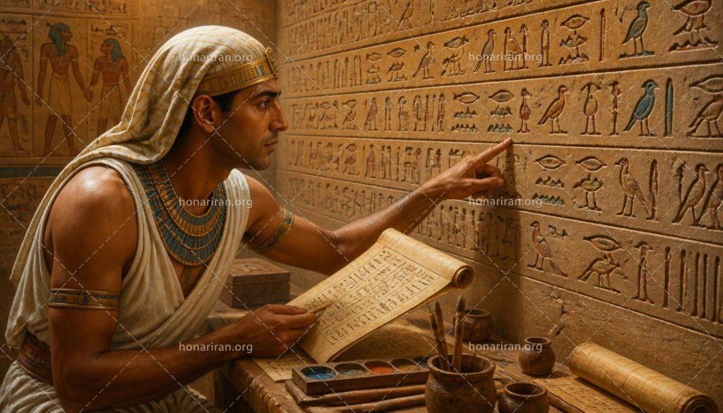 قطعه عکس | رمزگشای کتیبه‌های مصر