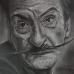 تابلوی سیاه‌قلم هایپررئال پیرمرد
