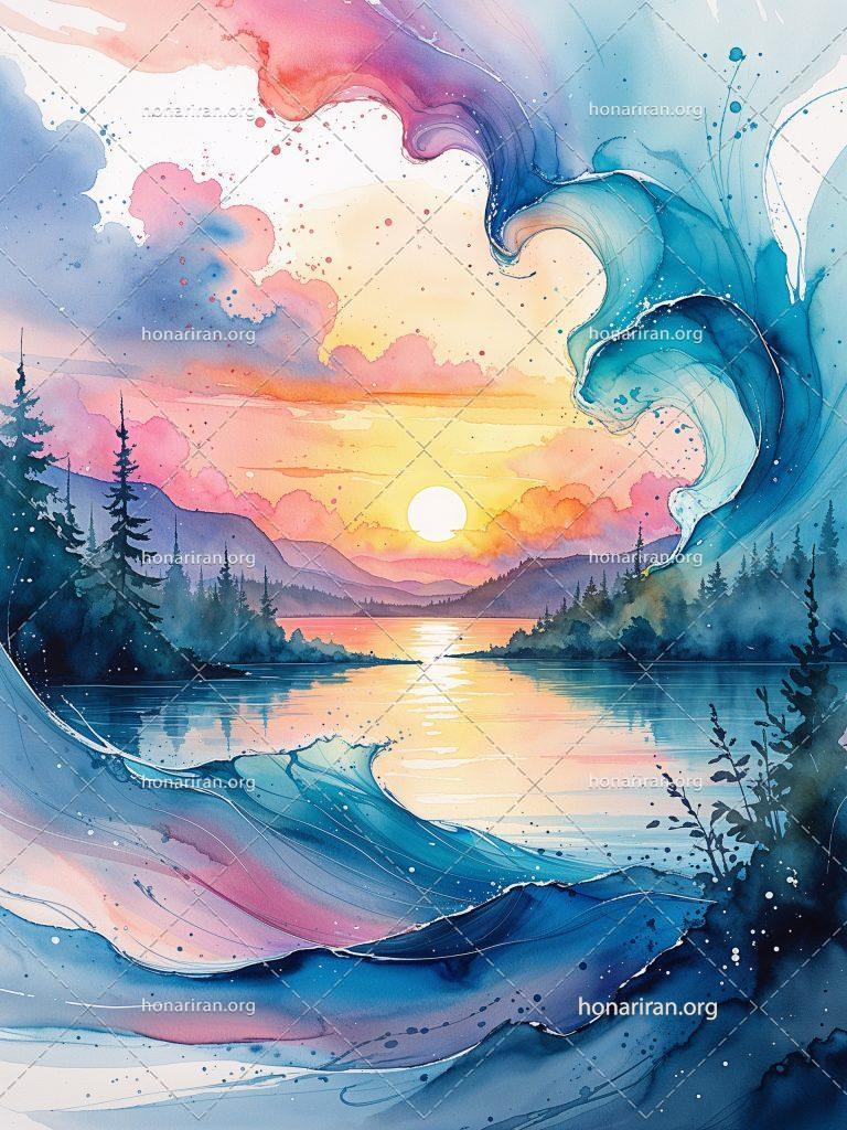 تصویر هوش مصنوعی | نجوای امواج در غروب