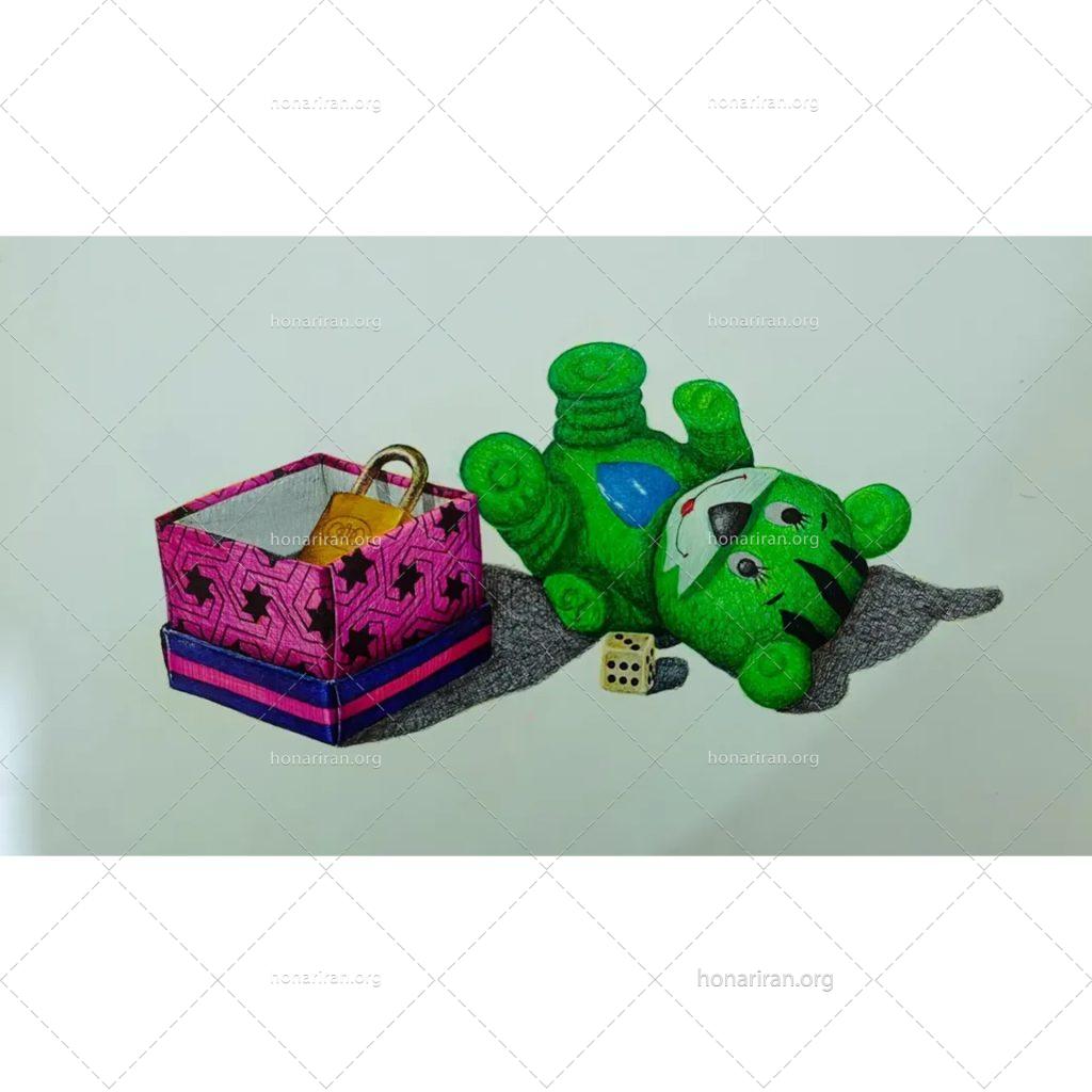 نقاشی مدادرنگی | جای پای غایب