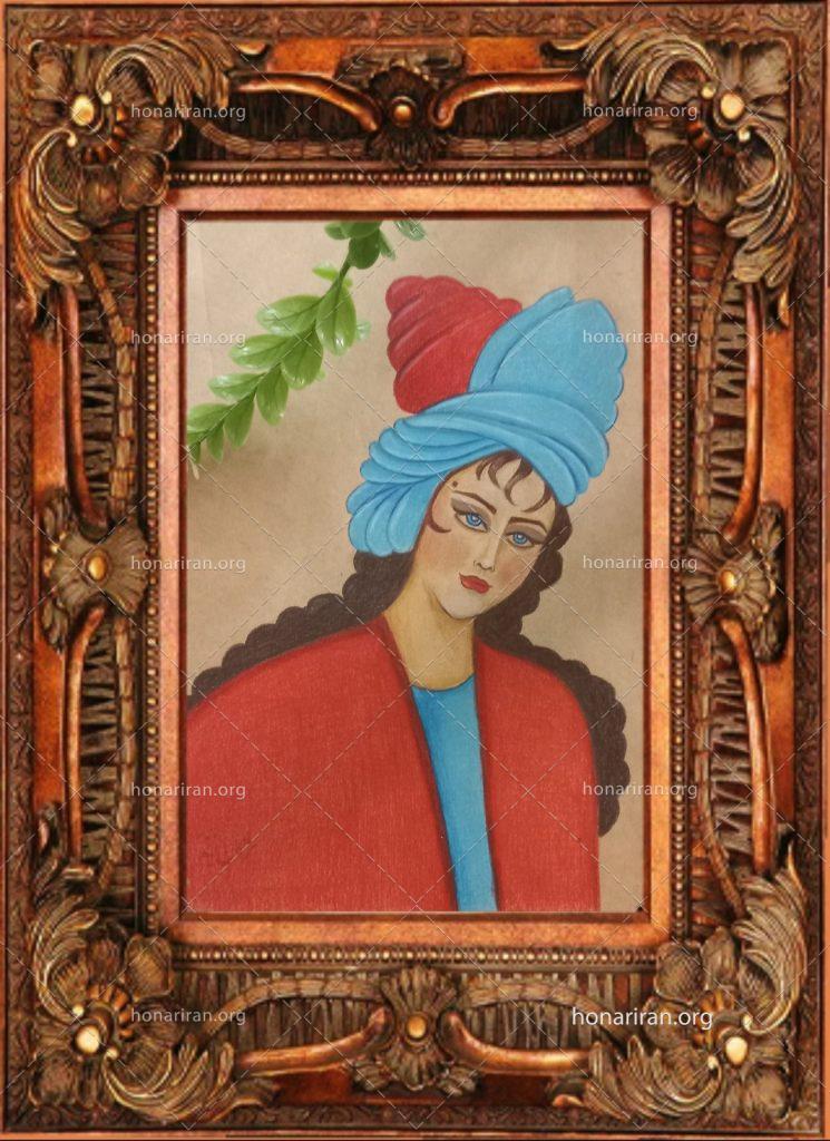 نقاشی مدادرنگی پرتره