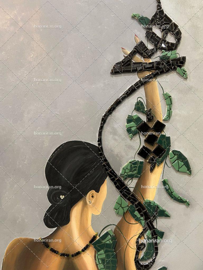 تابلو تلفیقی سرامیک و رنگ روغن