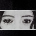 طراحی چهره سیاه قلم