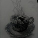 طراحی چهره سیاه قلم