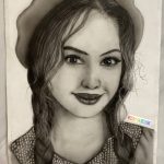 طراحی چهره سیاه قلم